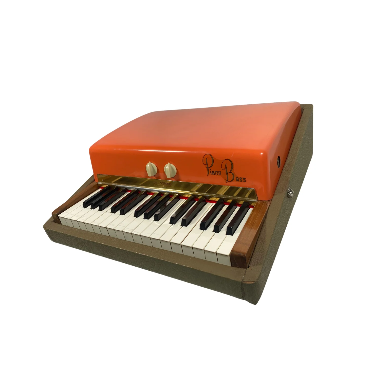 Fender Rhodes Piano Bass Fiesta Red 1960 - SN 1960PB01 - Image 5